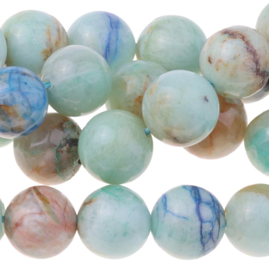 Phoenix Stone (Light Chrysocolla) 10mm Round 15-16 Inch