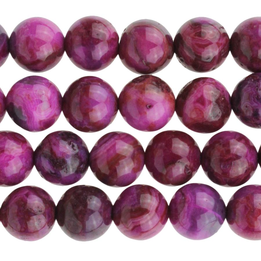 Pink Crazy Lace 8mm Round 8-Inch - Goody Beads
