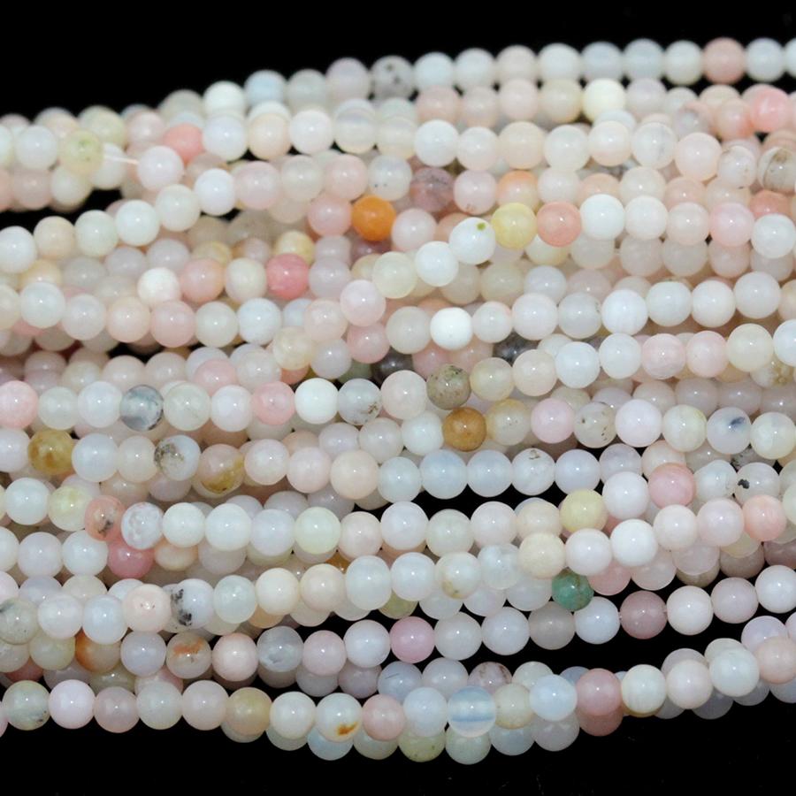 Pink Opal 2mm Round 15-16 Inch