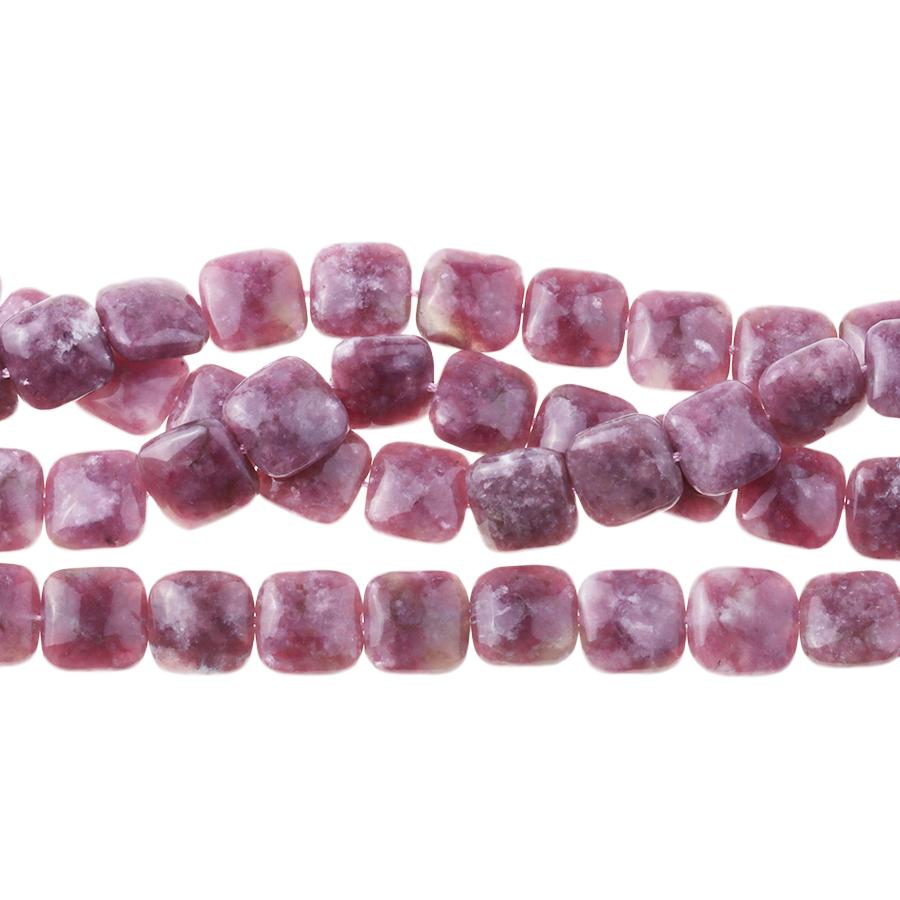 Pink Lepidolite 10mm Square 15-16 Inch