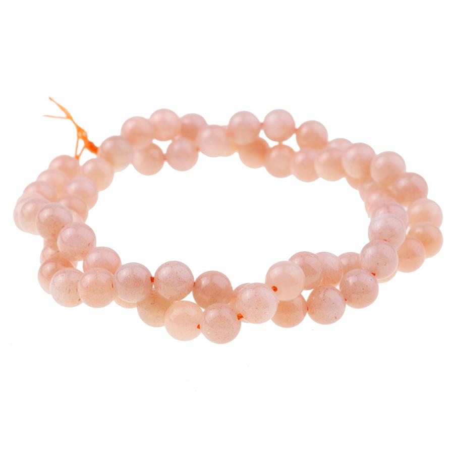 Peach Moonstone (AA) 6mm Round 15-16 Inch