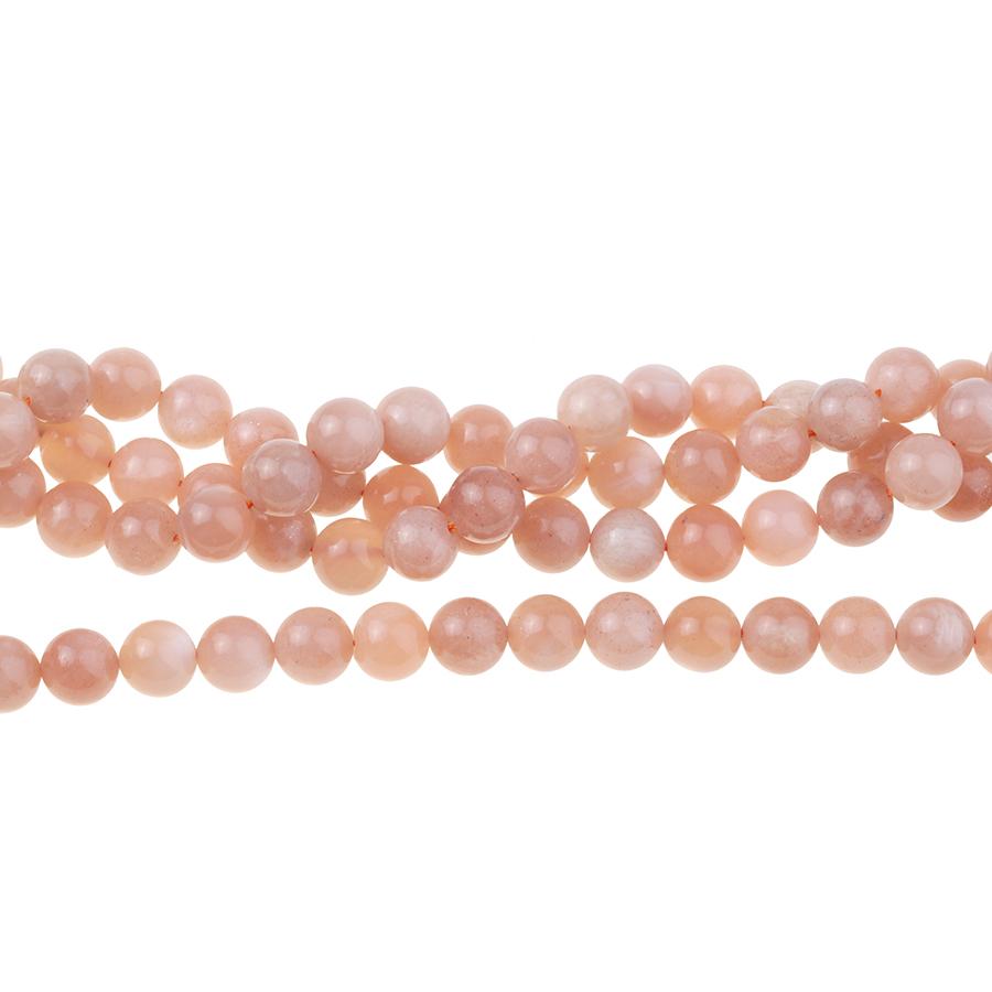 Peach Moonstone (AA) 8mm Round 15-16 Inch