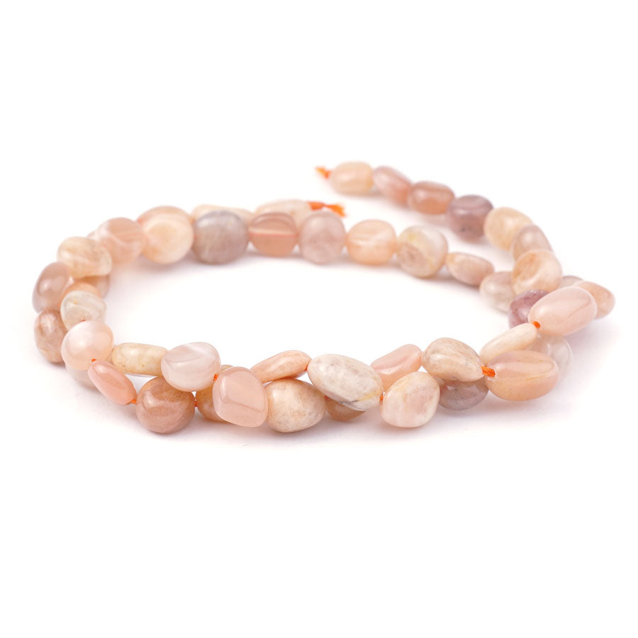 Peach Moonstone 8x10mm Pebble 15-16 Inch - Goody Beads