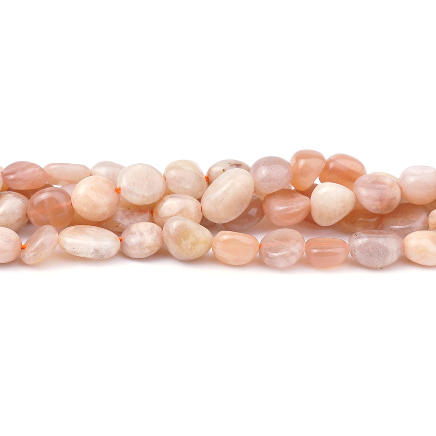 Peach Moonstone 8x10mm Pebble 15-16 Inch - Goody Beads