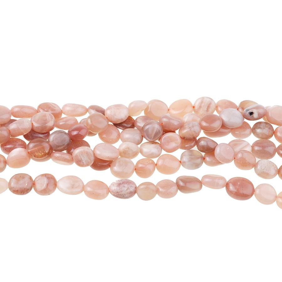 Peach Moonstone 8x10mm Pebble 15-16 Inch