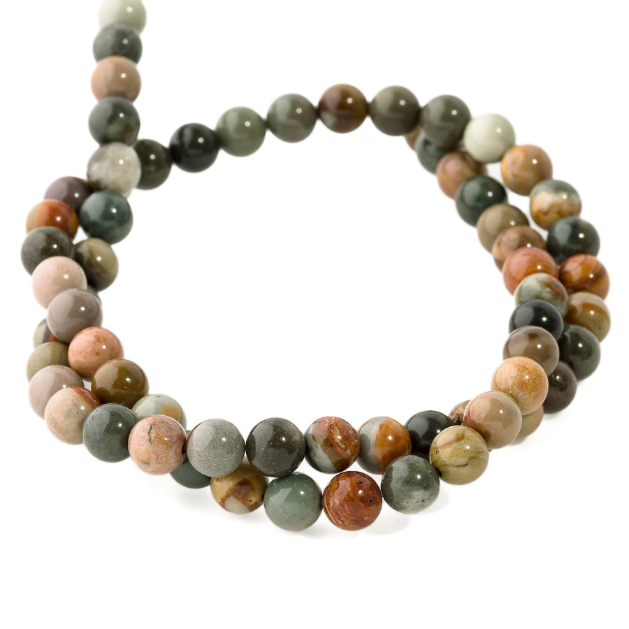 Polychrome Jasper 6mm Round - 15-16 Inch