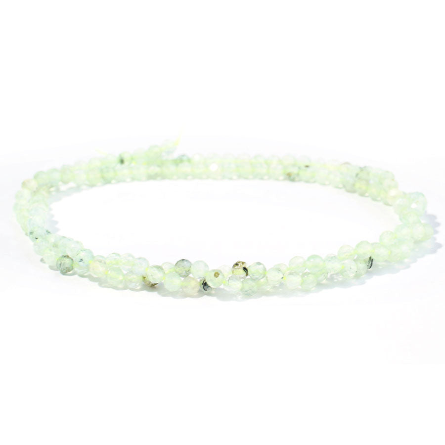 Prehnite 3mm Round Faceted A Grade - 15-16 Inch - Goody Beads
