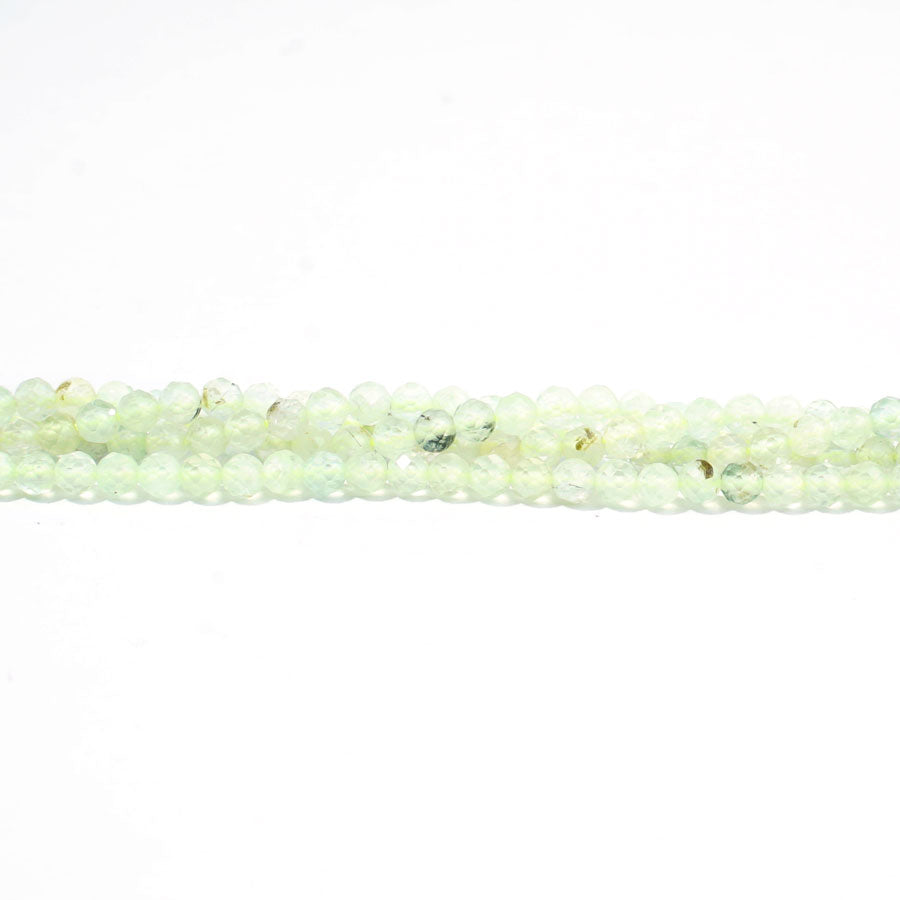 Prehnite 3mm Round Faceted A Grade - 15-16 Inch - Goody Beads