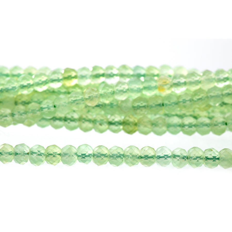 Prehnite 4mm Rondelle Faceted A Grade - 15-16 Inch - Goody Beads