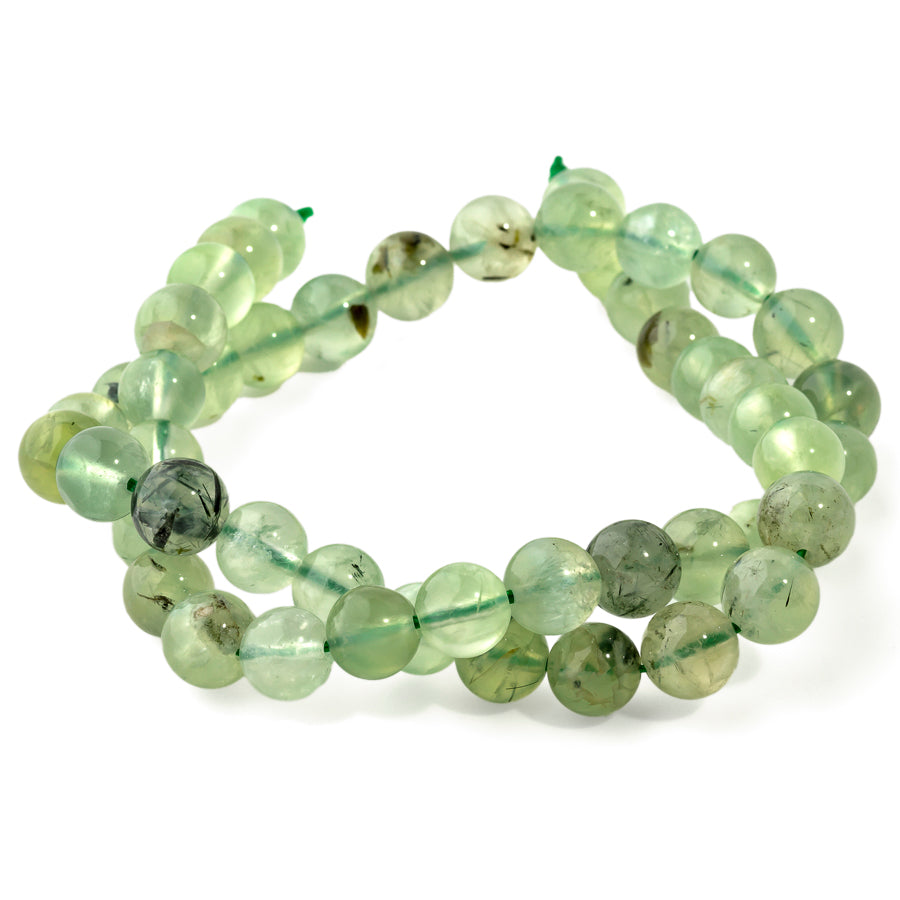 Prehnite with Rutilate 8mm Round - 15-16 Inch