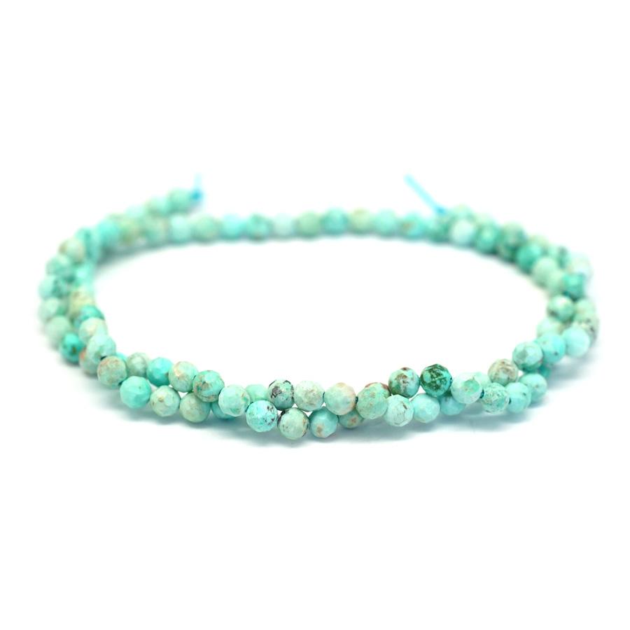 Peruvian Turquoise Faceted 4mm Round - 15-16 Inch