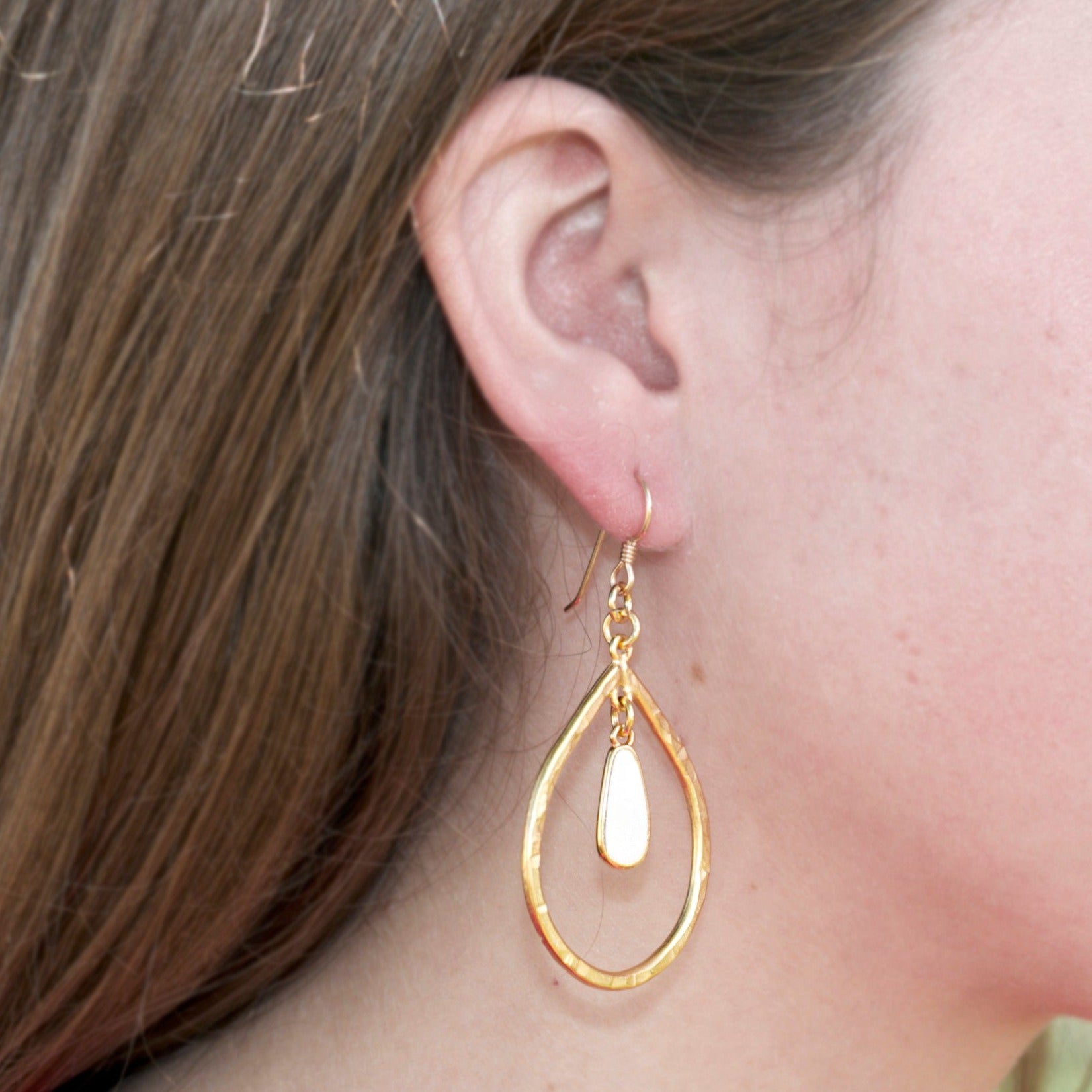 INSTRUCTIONS for DIY Double Delight Teardrop Charm Earrings - Gold - Goody Beads