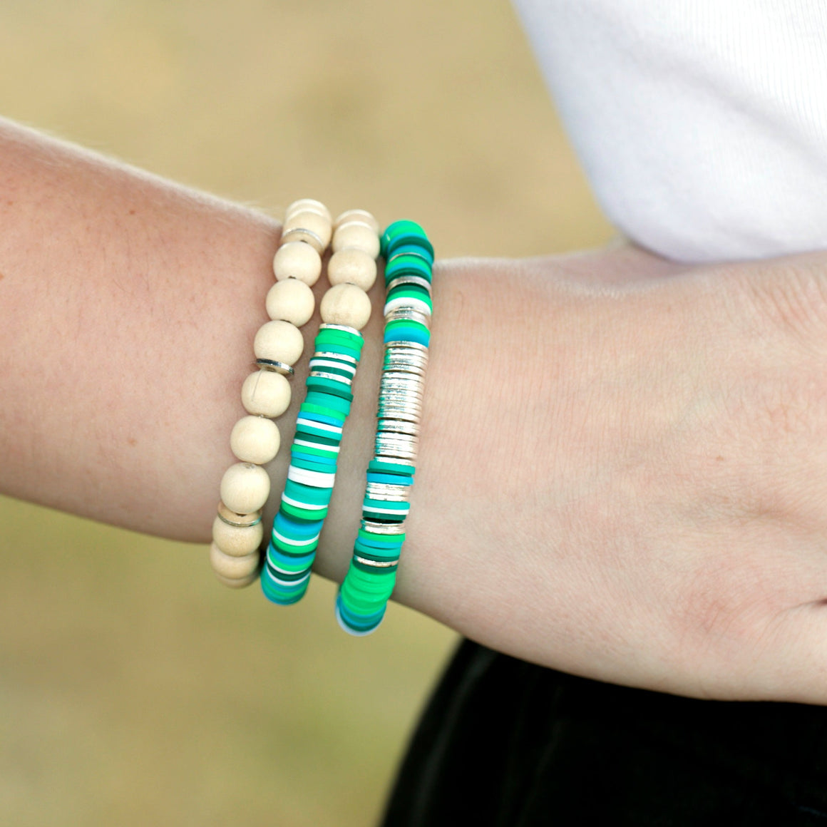 DIY Summer Time Vinyl 3-in-1 Stretch Bracelet - Goody Beads