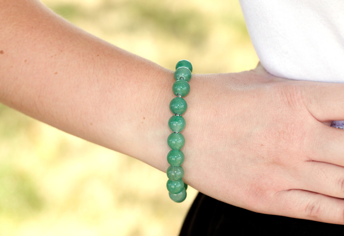 DIY Summer Festival Tassel Earrings & Gemstone Bracelet Duo - Camel & Green Aventurine - Goody Beads