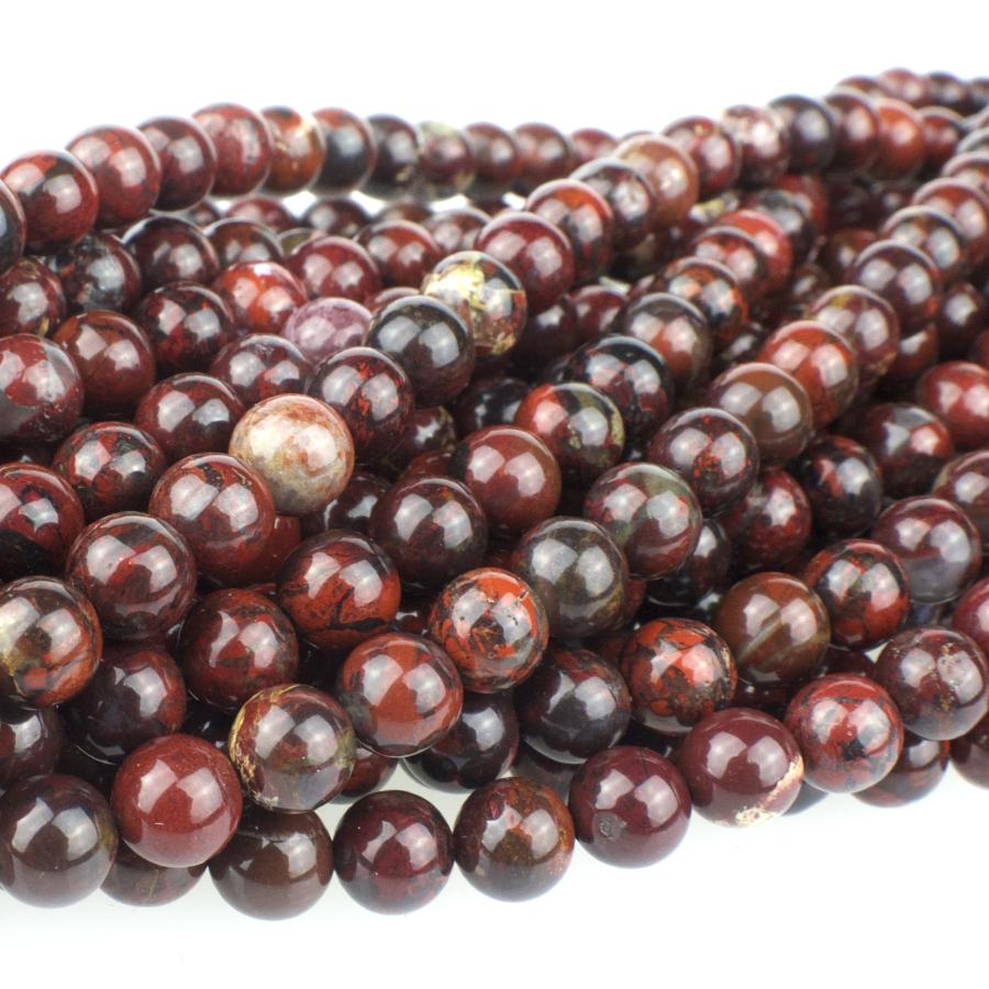 Red Brecciated Jasper 6mm Round 15-16 Inch