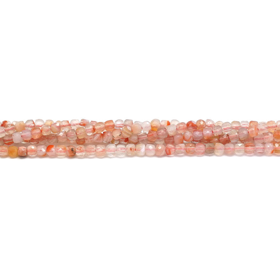 Red Botswana Agate 2mm Faceted Cube 15-16 Inch - Goody Beads