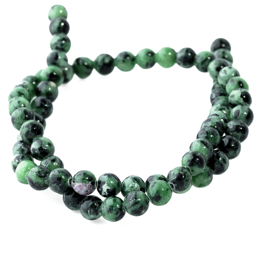 Ruby Zoisite 6mm Round 15-16 Inch