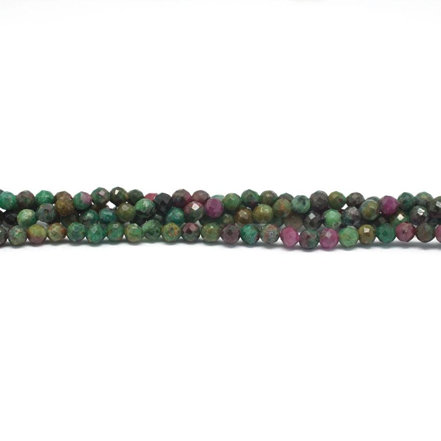 Ruby Fuchsite Faceted 3mm Round - 15-16 Inch