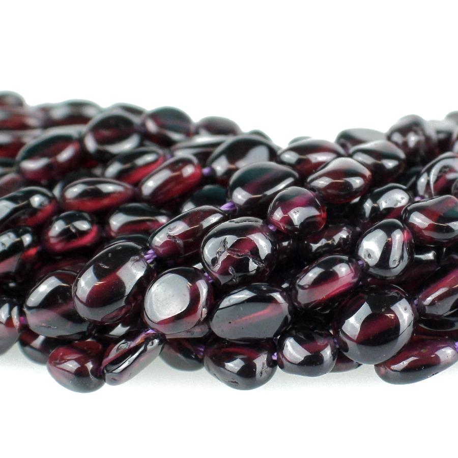 Red Garnet 4-6mm Pebble 15-16 Inch