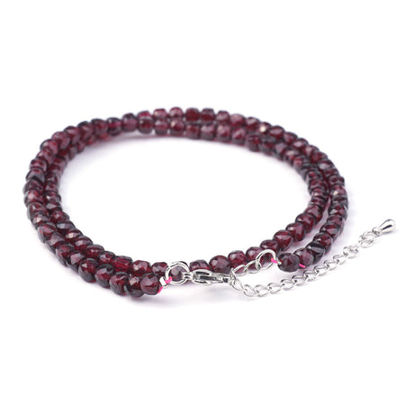 4mm Garnet, Red Diamond Cut Cube - Limited Editions - Goody Beads