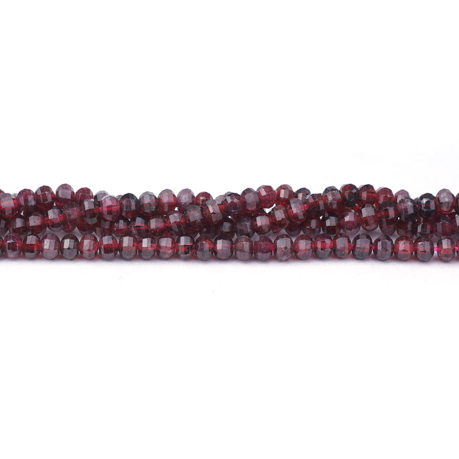 Red Garnet 4mm Lantern Faceted - 15-16 Inch - Goody Beads