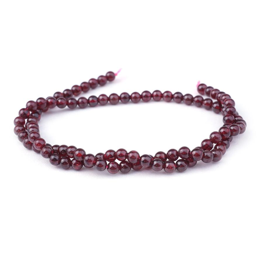 Red Garnet 4mm Natural Round A-Grade - 15-16 Inch