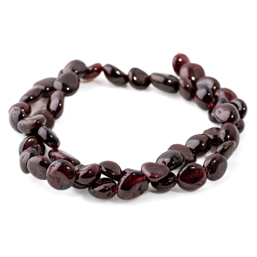 Red Garnet 7x9-8x10mm Pebble - 15-16 Inch