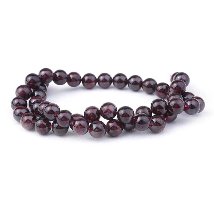 Red Garnet 8mm Natural Round A-Grade - 15-16 Inch