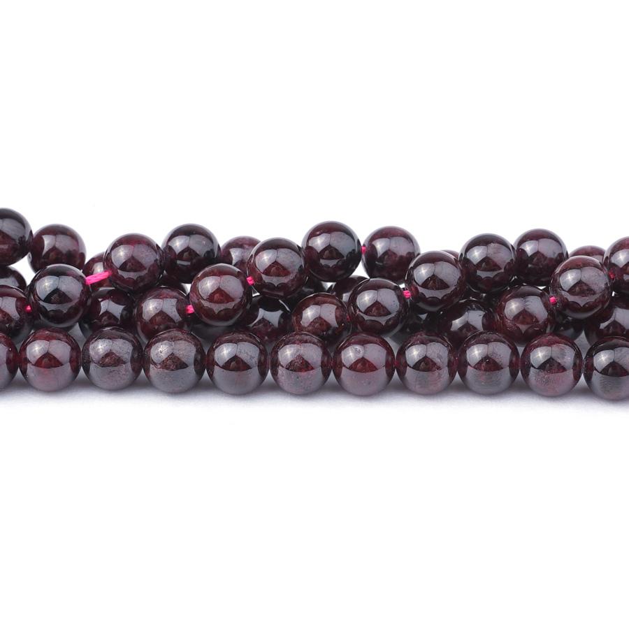 Red Garnet 8mm Natural Round A-Grade - 15-16 Inch