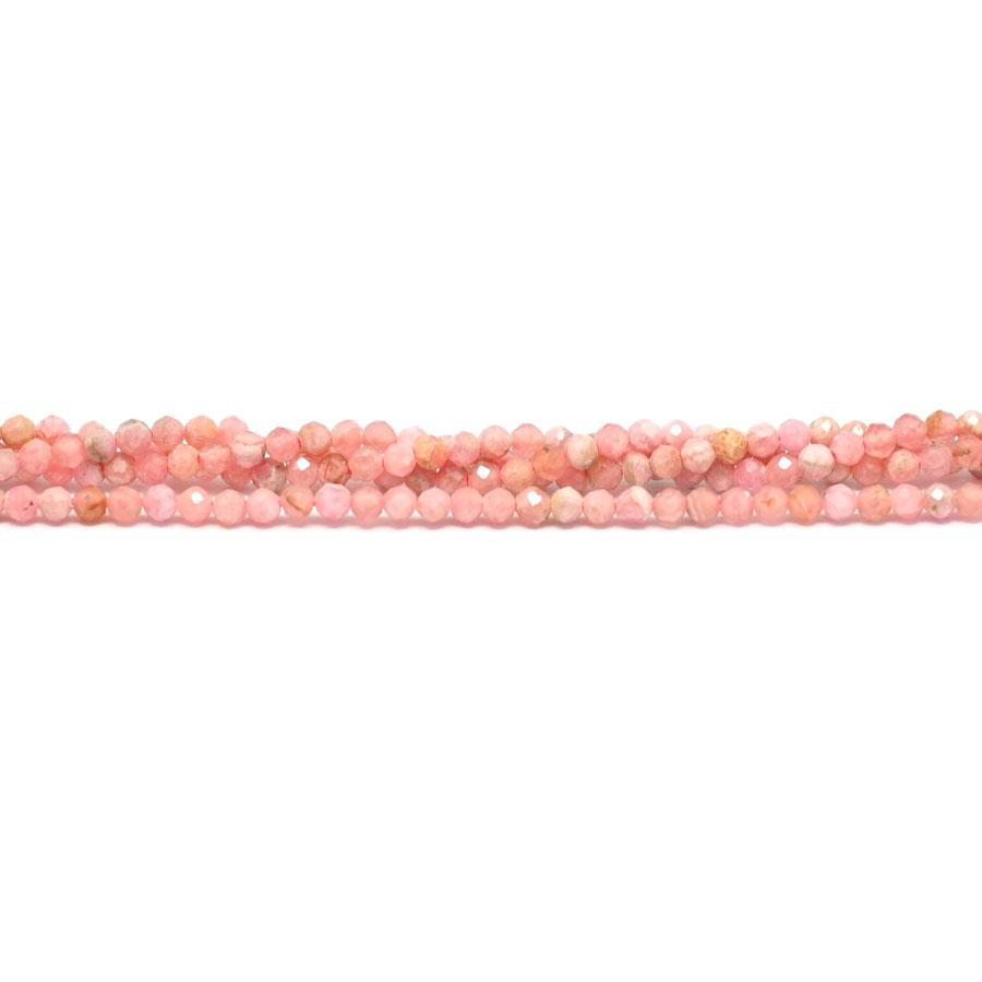 Rhodochrosite Faceted 2mm Round - 15-16 Inch