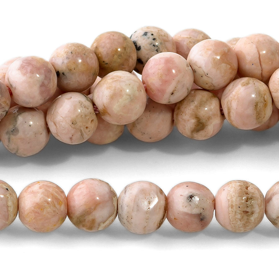 Peruvian Rhodochrosite 6mm Round - 15-16 Inch