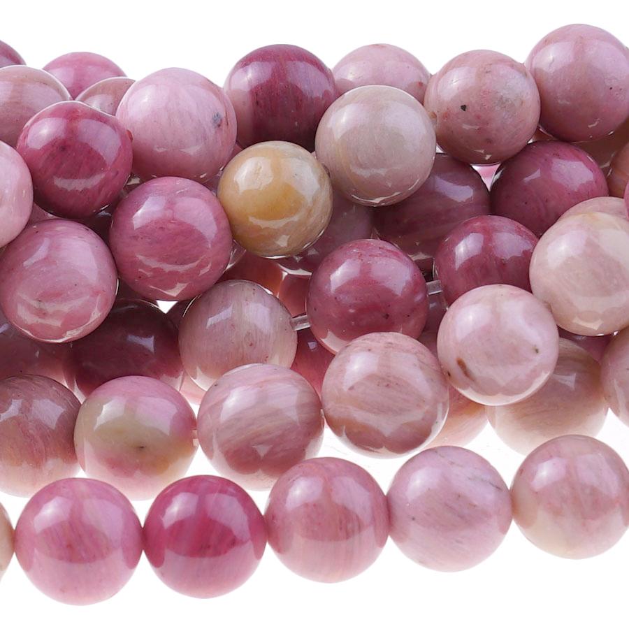 Rhodonite 10mm Round 15-16 Inch