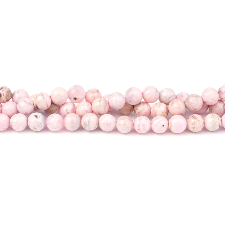 Rhodochrosite 6mm Round Grade A - 15-16 Inch - Goody Beads