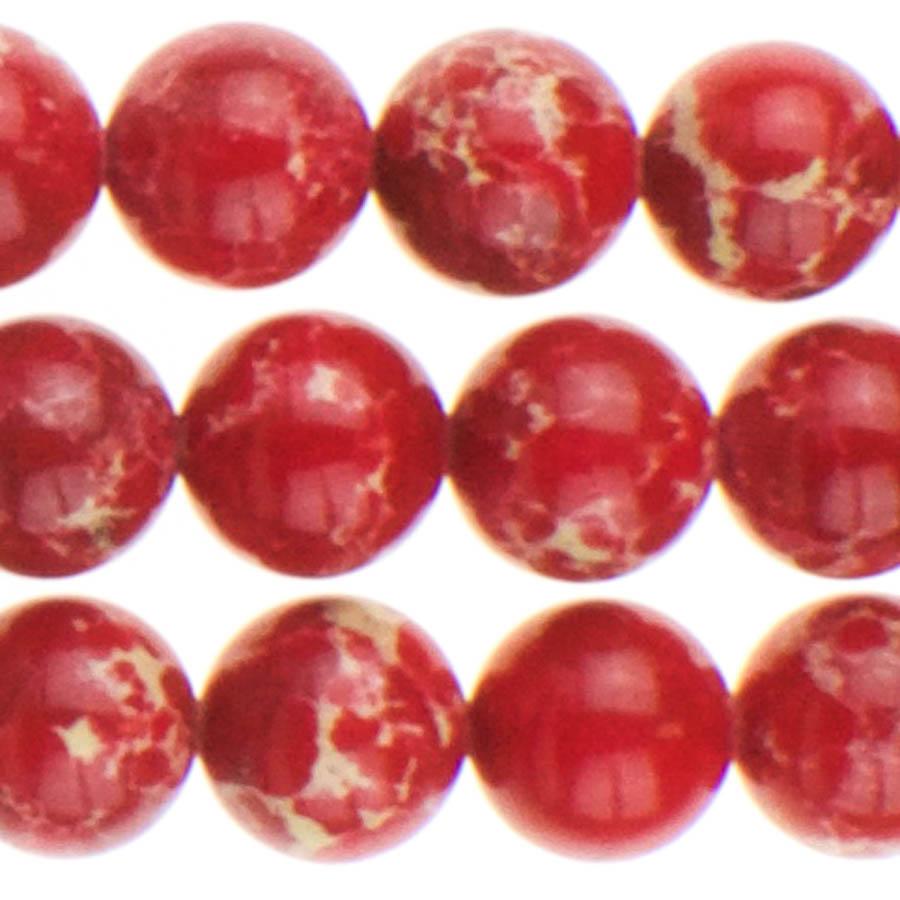 Red Impression Jasper 10mm Round