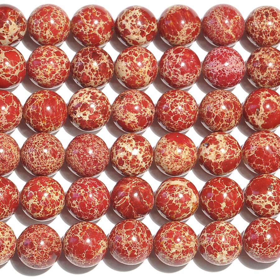 Red Impression Jasper 12mm Round