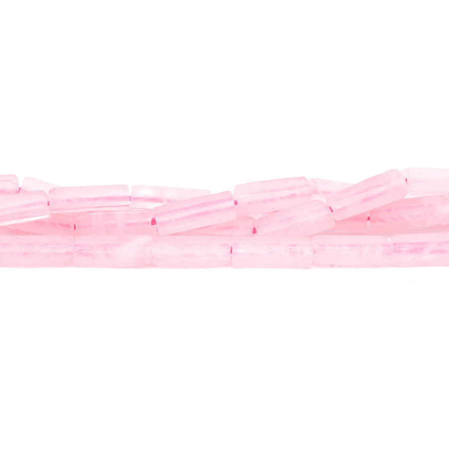 Rose Quartz 4X13mm Rectangle Tube - Limited Editions - Goody Beads
