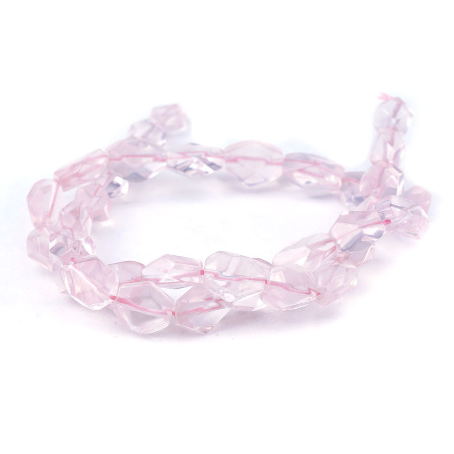 Rose Quartz 6X8mm-10X12mm Faceted Freeform Oval - Limited Editions - Goody Beads