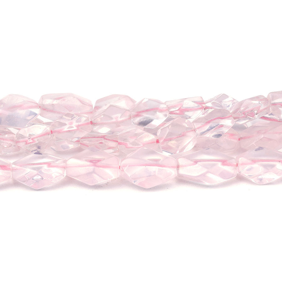 Rose Quartz 6X8mm-10X12mm Faceted Freeform Oval - Limited Editions - Goody Beads