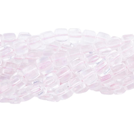 Rose Quartz 6mm Cube 15-16 Inch