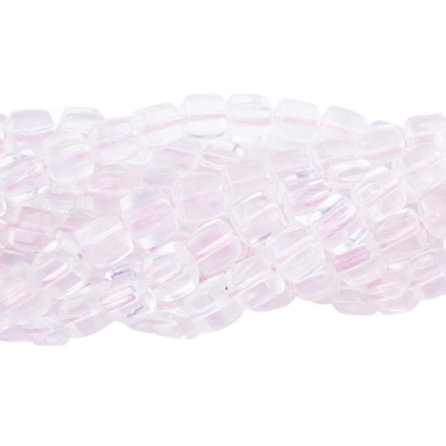 Rose Quartz 6mm Cube 15-16 Inch