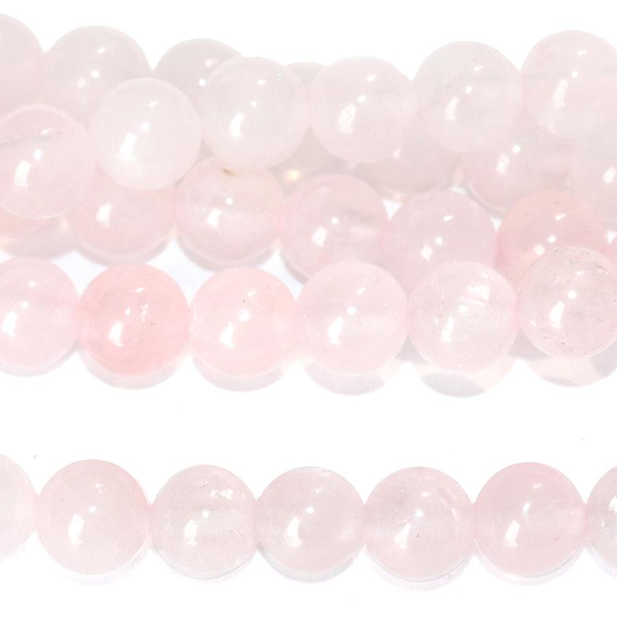 Rose Quartz 6mm Round 8-Inch - Goody Beads