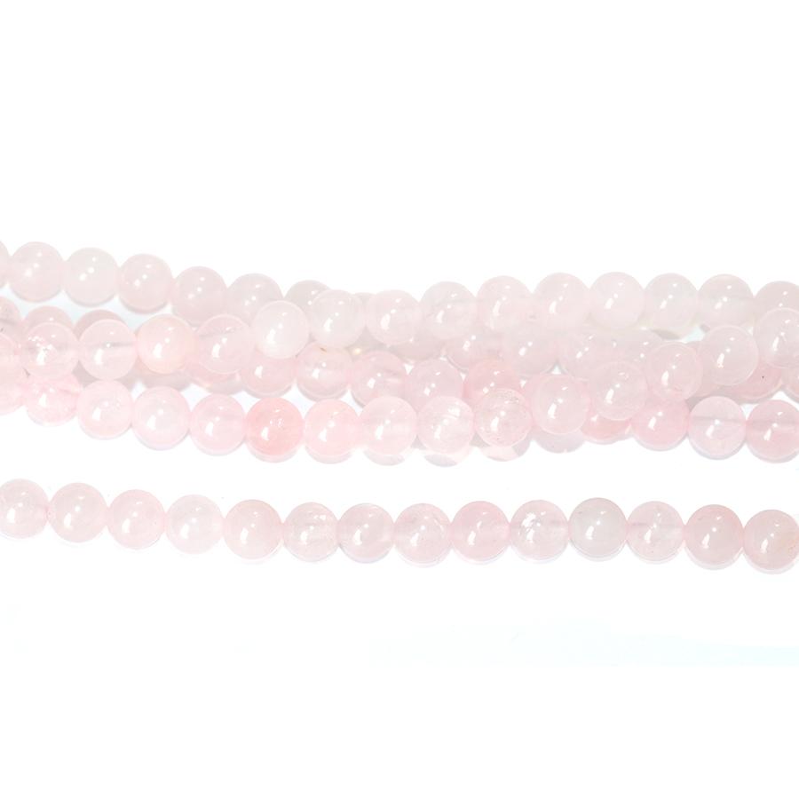 Rose Quartz 6mm Round 8-Inch - Goody Beads