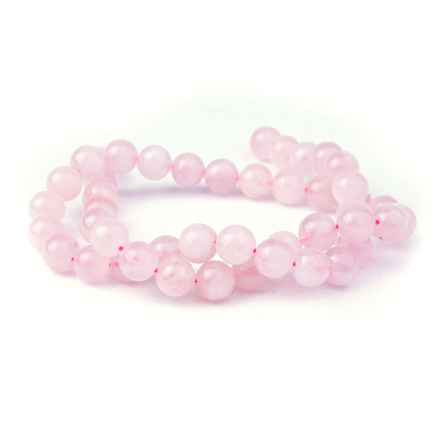 Rose Quartz 8mm Round - 15-16 Inch