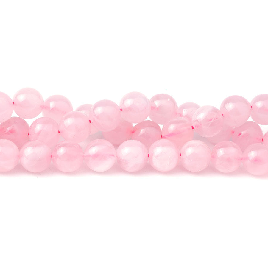 Rose Quartz 8mm Round - 15-16 Inch