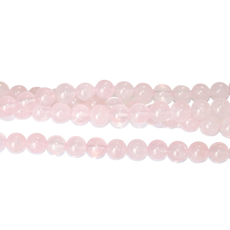 Rose Quartz 8mm Round 8-Inch - Goody Beads