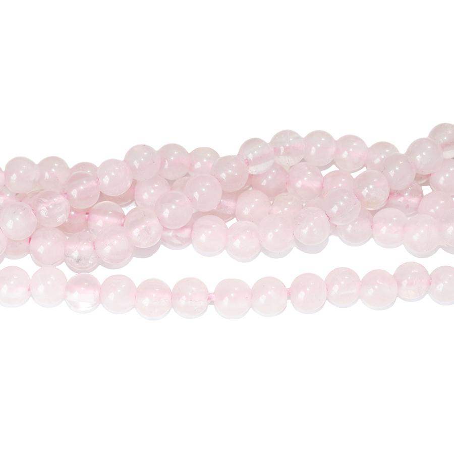 Rose Quartz 8mm Large Hole Round 8-Inch