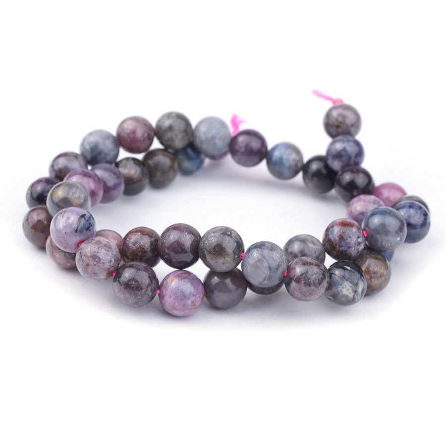 9-10mm Ruby and Sapphire Natural Round - 15-16 Inch - Goody Beads