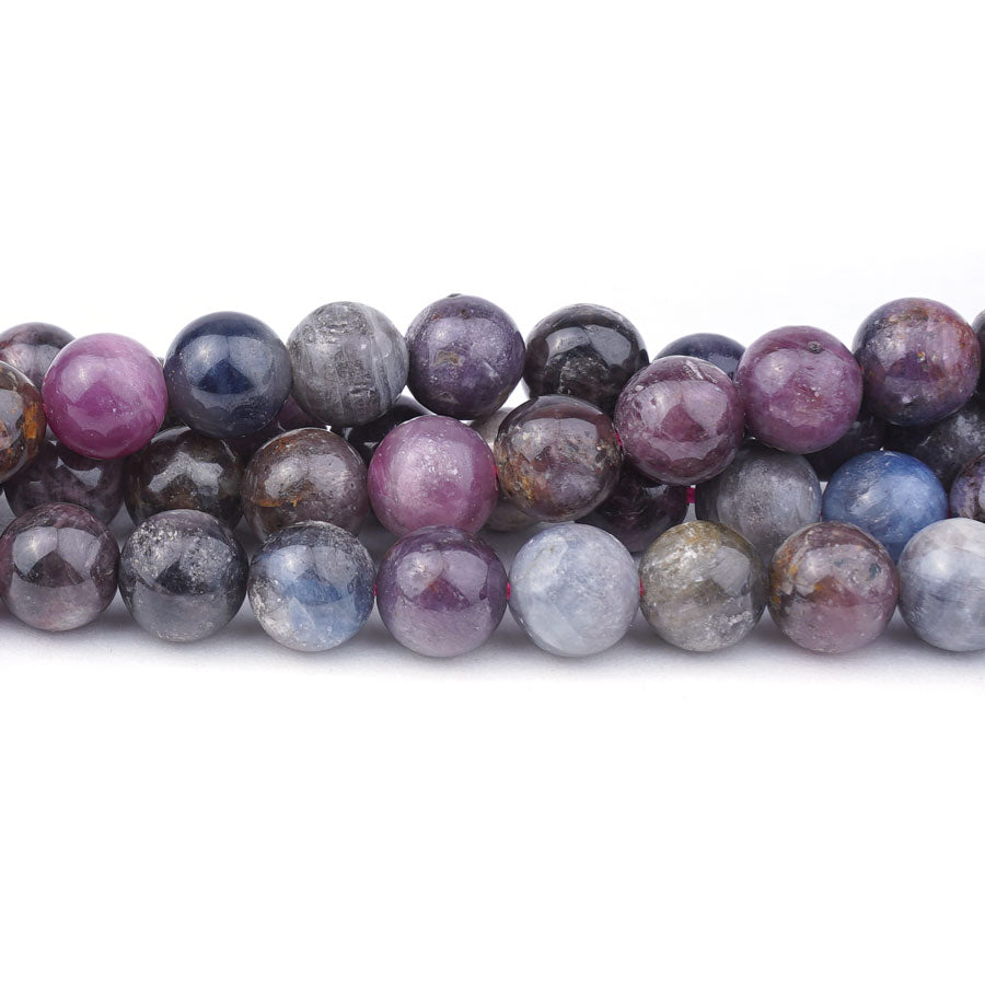 9-10mm Ruby and Sapphire Natural Round - 15-16 Inch - Goody Beads