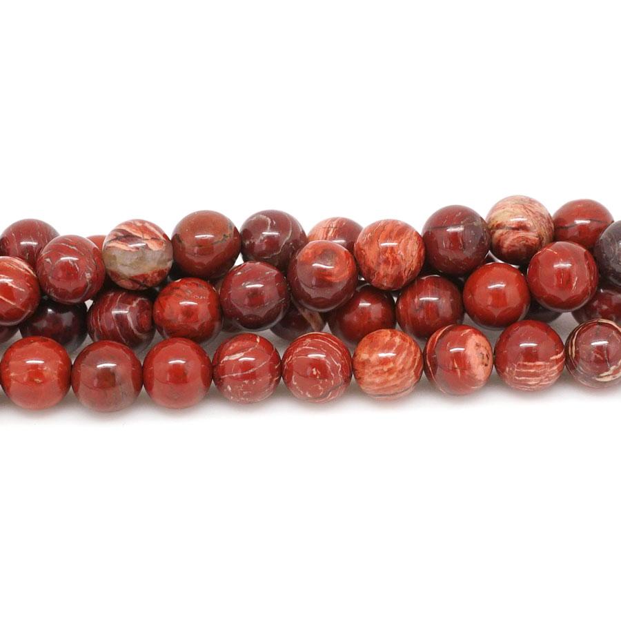 Red Snake Skin Jasper  6mm Round - 15-16"