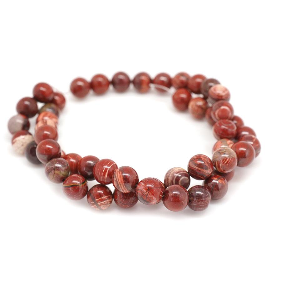 Red Snake Skin Jasper  8mm Round - 15-16"